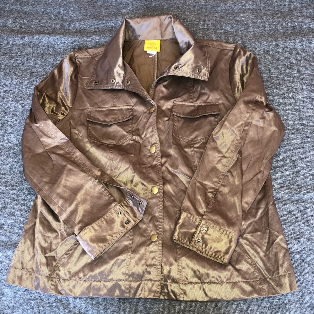 Gold Iridescent Jacket By Ruby Road - image 2
